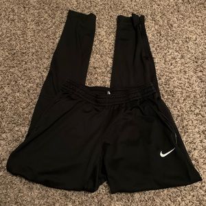 black and white nike dri fit sweatpants